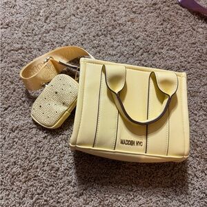 Steve Madden Light Yellow Crossbody Bag with Pouch